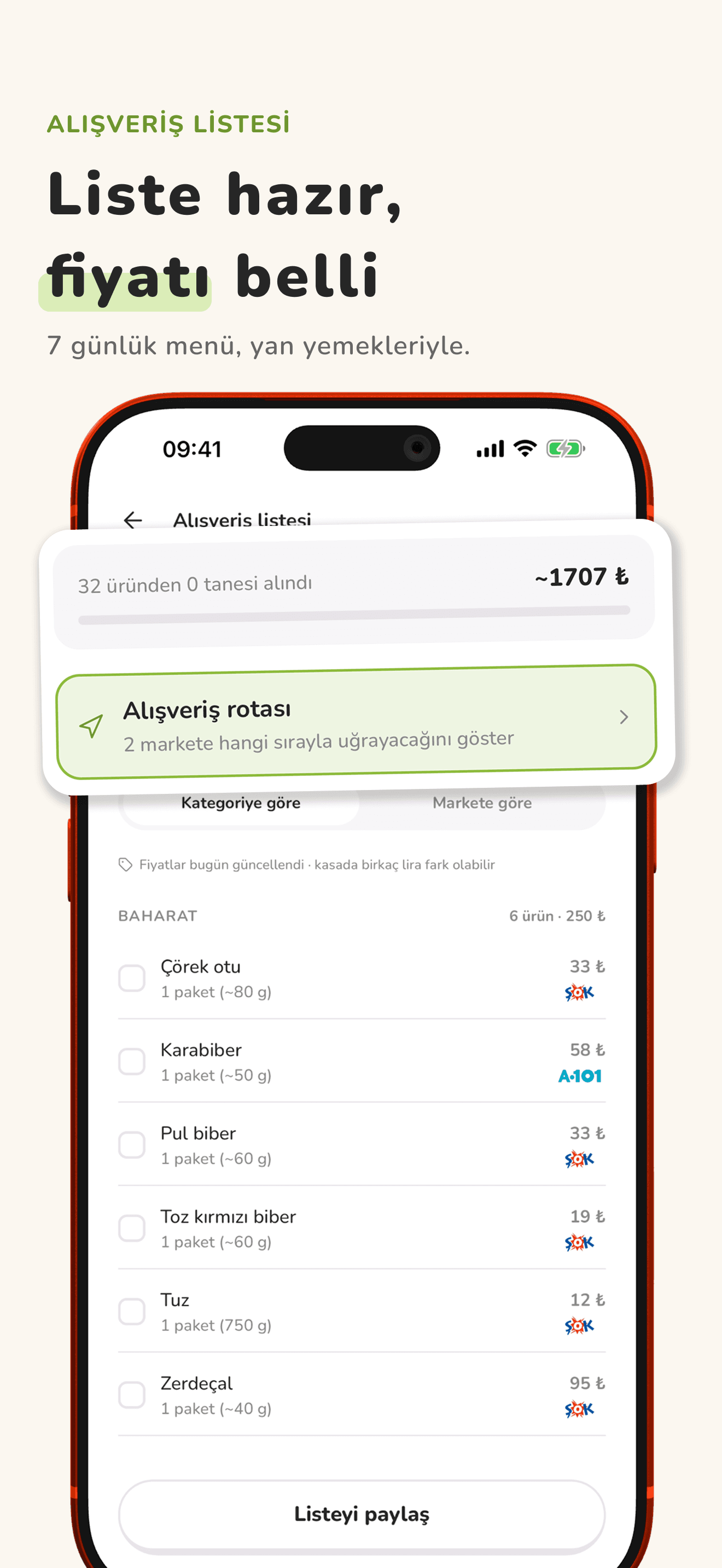 Azık: Haftalık Yemek Planı screenshot 2
